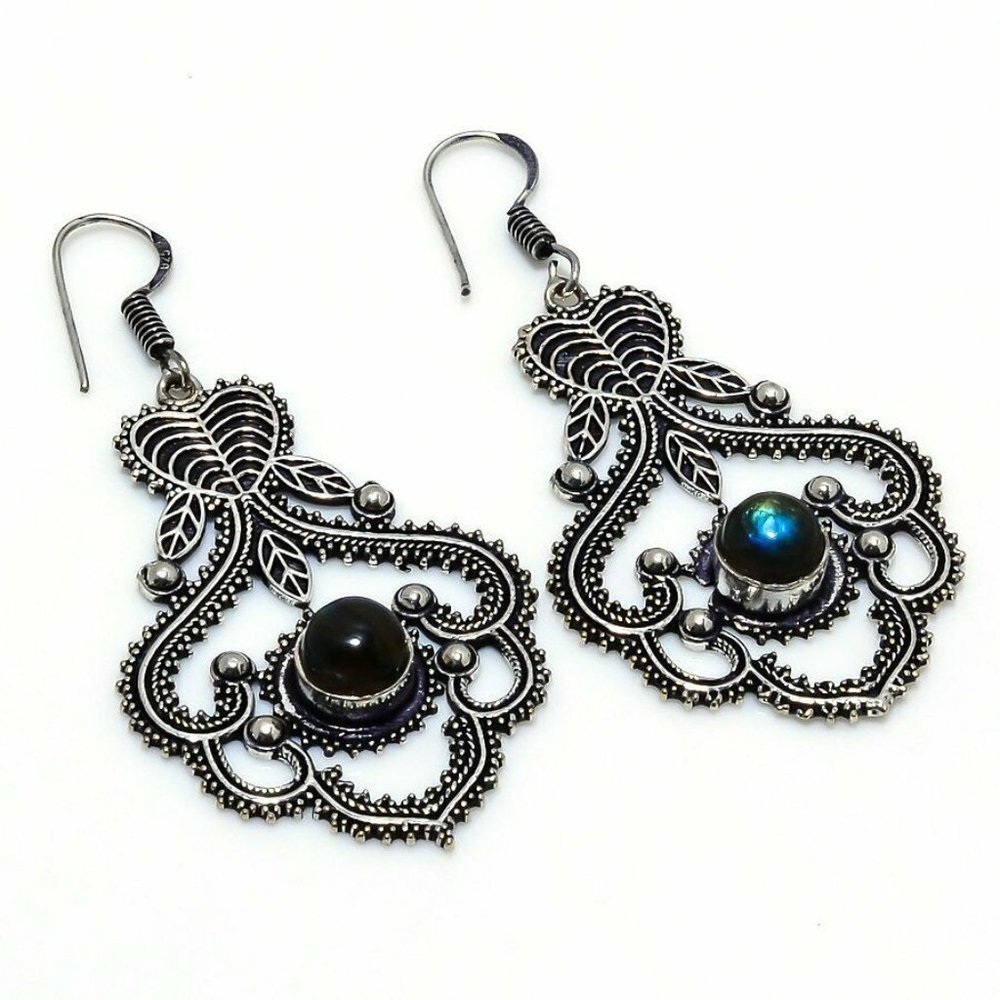 Labradorite Gemstone Handmade Earrings